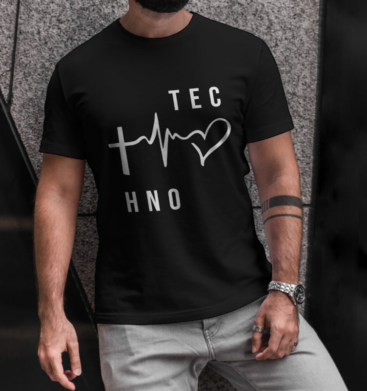 Camiseta Techno Beat Love imagen de la descripción
