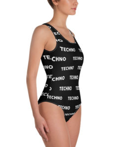 Bañador TechnoFan para mujer de una pieza diseño techno, exclusivo en bearaver